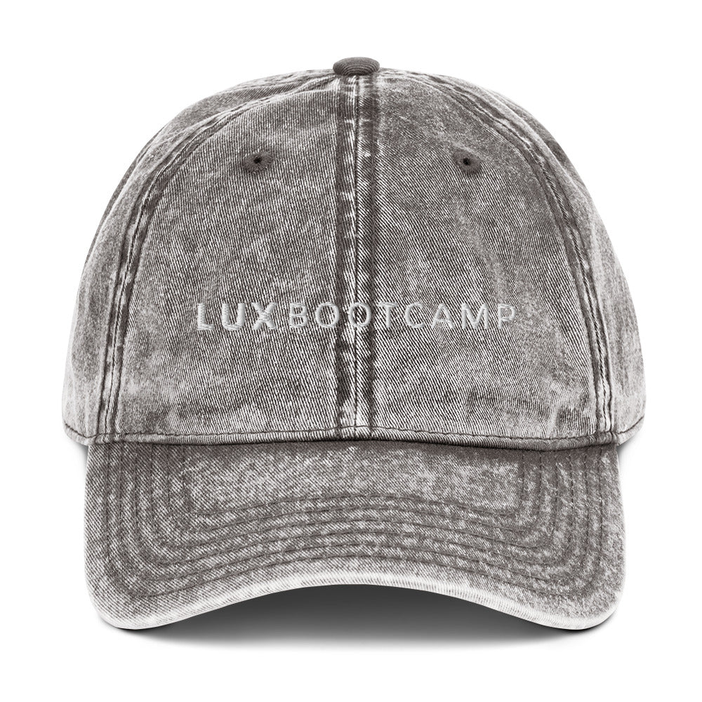 LUX Vintage Charcoal Denim Baseball Hat
