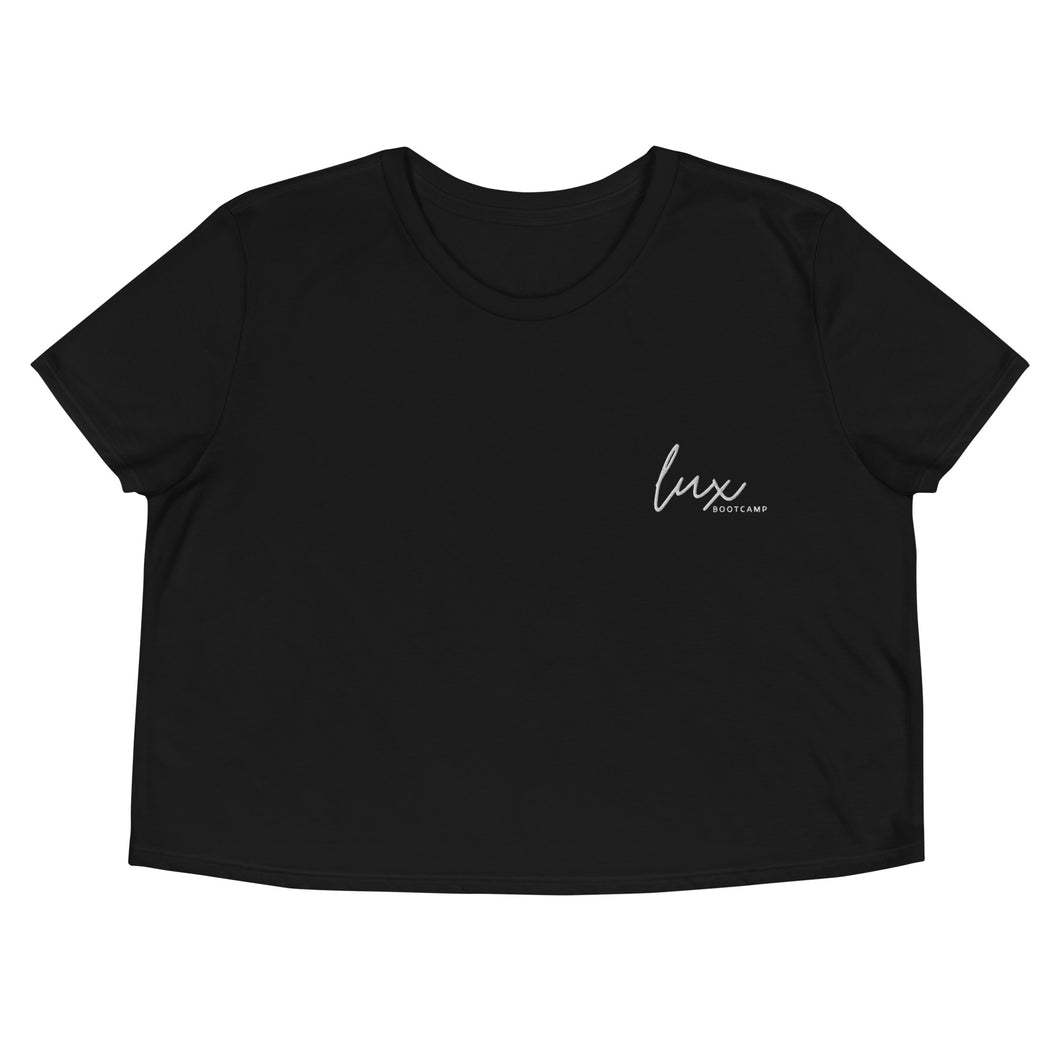 LUX Embroidered Crop Tee