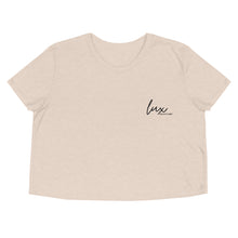 Load image into Gallery viewer, LUX Embroidered Crop Tee
