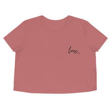 Load image into Gallery viewer, LUX Embroidered Crop Tee
