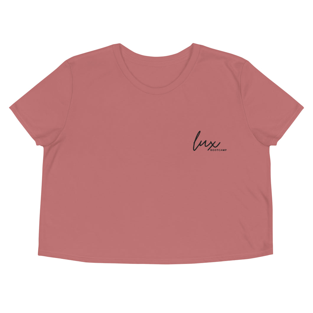 LUX Embroidered Crop Tee